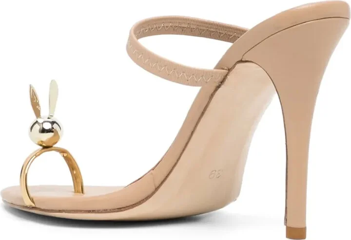 Bunny 110mm leather sandals - Image 3