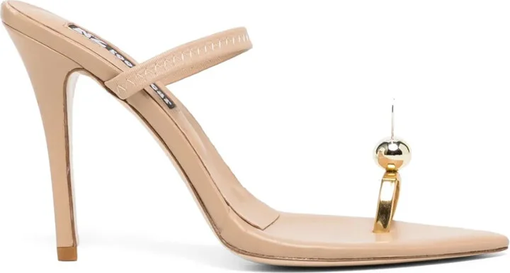 Bunny 110mm leather sandals