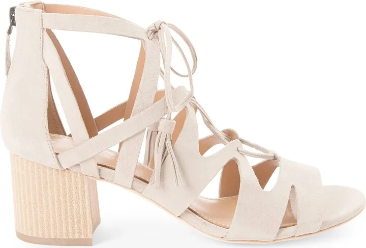 Burano Tasseled Beige Suede Sandals