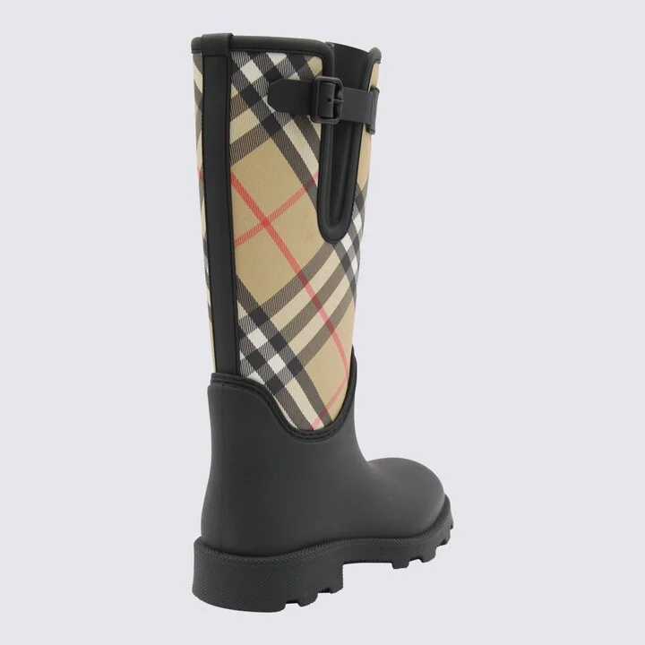 Burberry Beige And Black Boots - Image 3