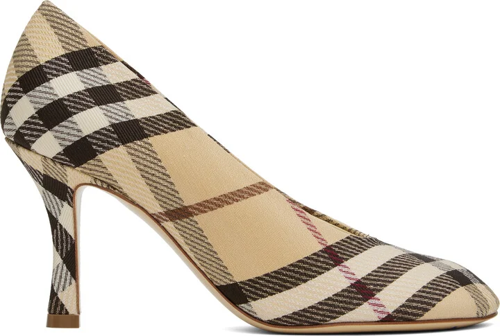 Burberry Beige Check Baby High Heels