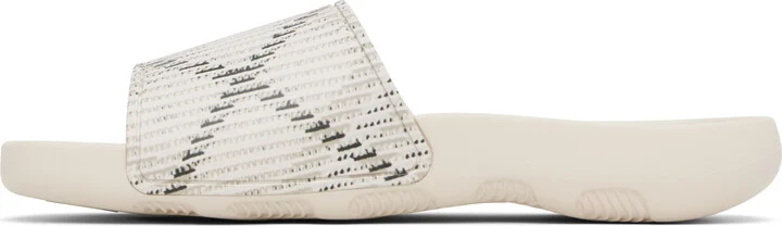 Burberry Beige Check Dive Pool Slides - Image 3
