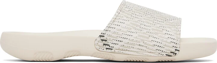 Burberry Beige Check Dive Pool Slides