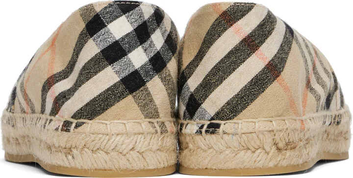 Burberry Beige Check Mews Espadrilles​ - Image 2