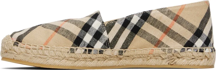 Burberry Beige Check Mews Espadrilles​ - Image 3