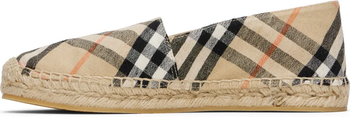 Burberry Beige Check Mews Espadrilles​ - Image 3