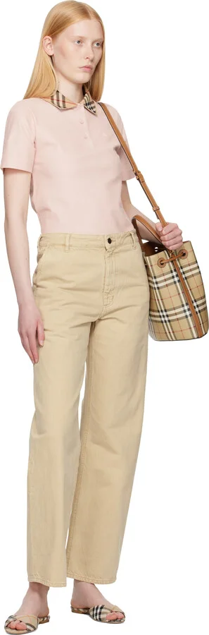 Burberry Beige Check Mews Sandals - Image 5