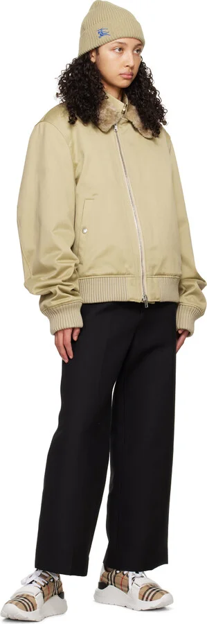 Burberry Beige Check Sneakers - Image 5