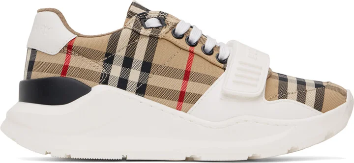 Burberry Beige Check Sneakers