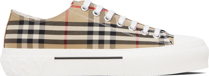 Burberry Beige Check Sneakers