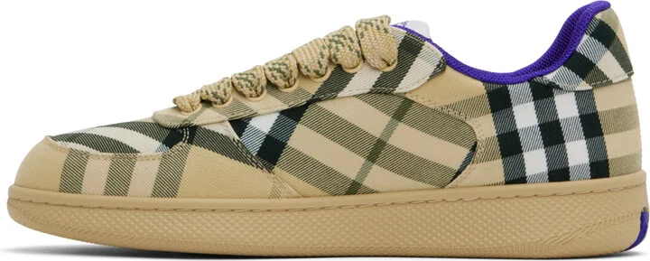 Burberry Beige Check Terrace Sneakers - Image 3