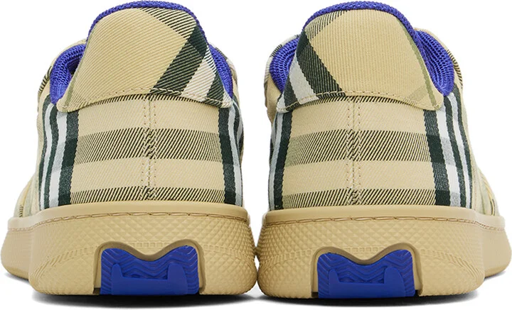 Burberry Beige Check Terrace Sneakers - Image 2