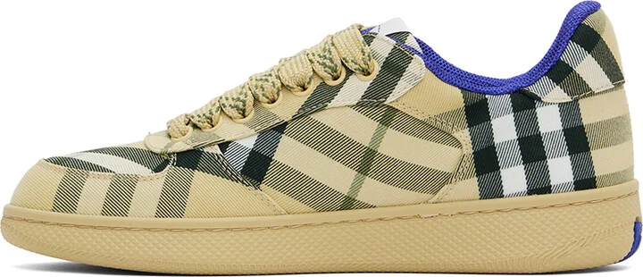 Burberry Beige Check Terrace Sneakers - Image 3