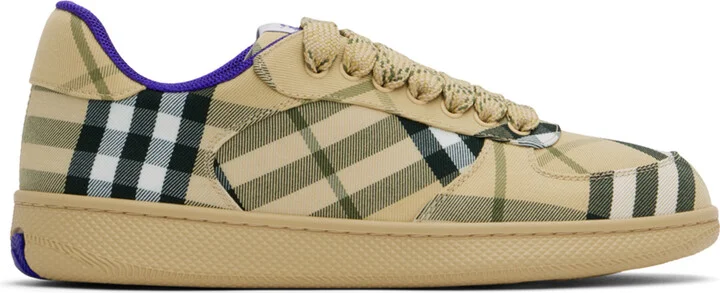 Burberry Beige Check Terrace Sneakers
