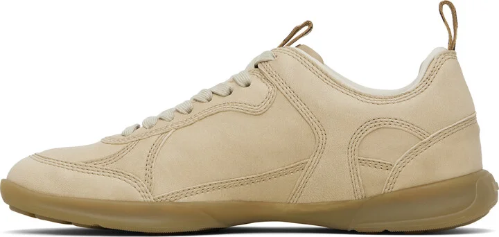 Burberry Beige Leather Matrix Sneakers - Image 3