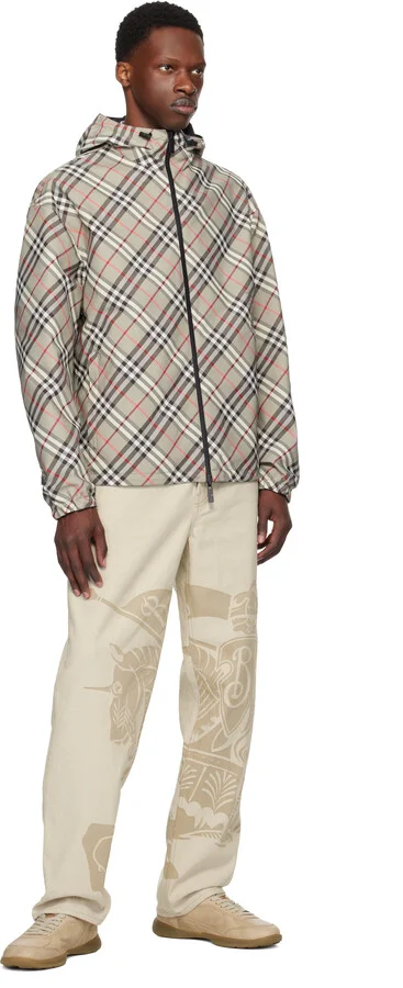 Burberry Beige Leather Matrix Sneakers - Image 5