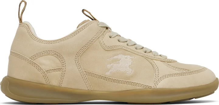 Burberry Beige Leather Matrix Sneakers