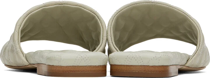 Burberry Beige Leather Quilt Sandals - Image 2