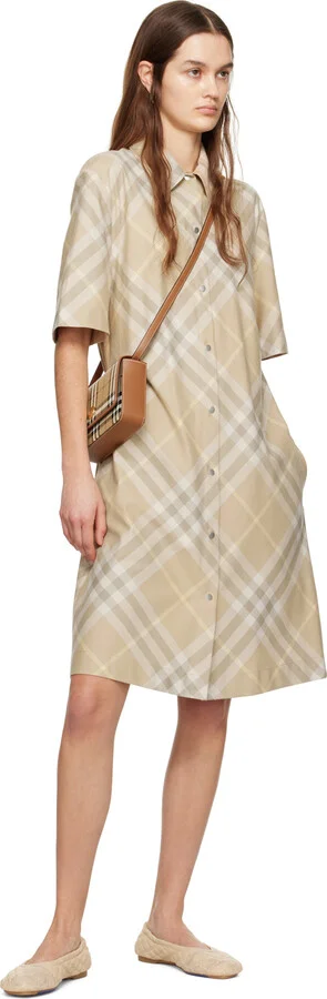 Burberry Beige Leather Sadler Ballerina Flats - Image 5