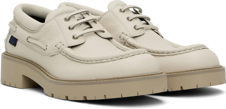 Burberry Beige Raft Boat Shoes - Image 4