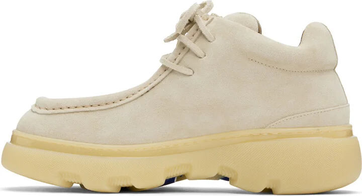 Burberry Beige Suede Creeper Mid Derbys - Image 3