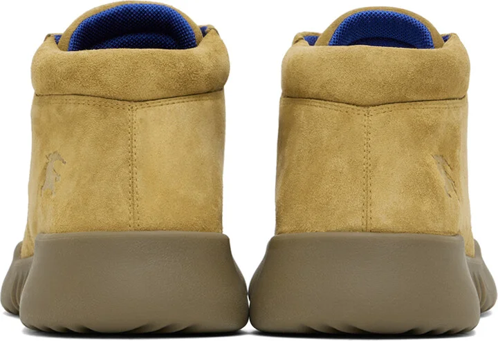Burberry Beige Suede Log Boots - Image 2