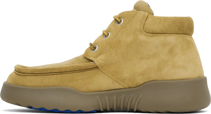 Burberry Beige Suede Log Boots - Image 3