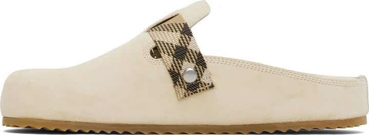 Burberry Beige Suede Urchin Mules - Image 3