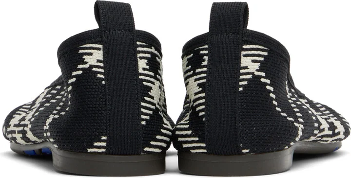 Burberry Black Check Knit Baby Ballerina Flats - Image 2