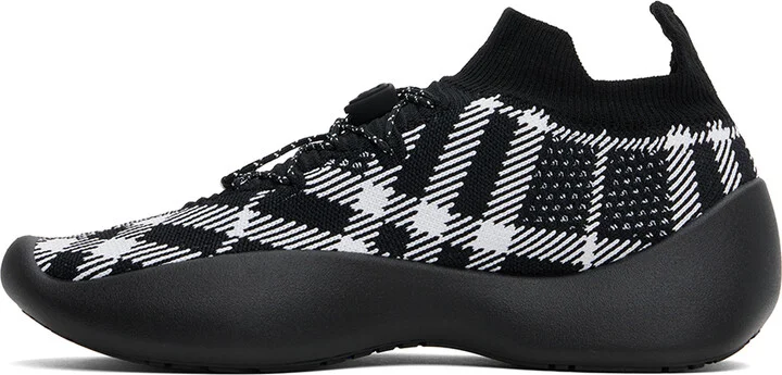 Burberry Black Check Knit Neptune Sneakers - Image 3