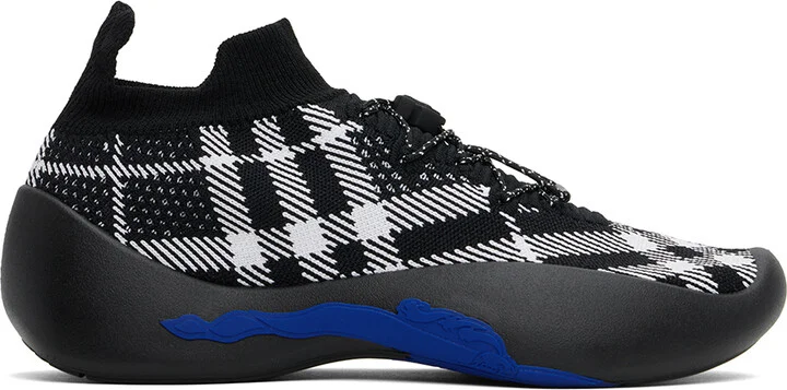 Burberry Black Check Knit Neptune Sneakers