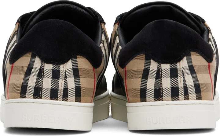 Burberry Black Check Sneakers - Image 2