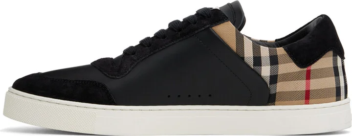 Burberry Black Check Sneakers - Image 3