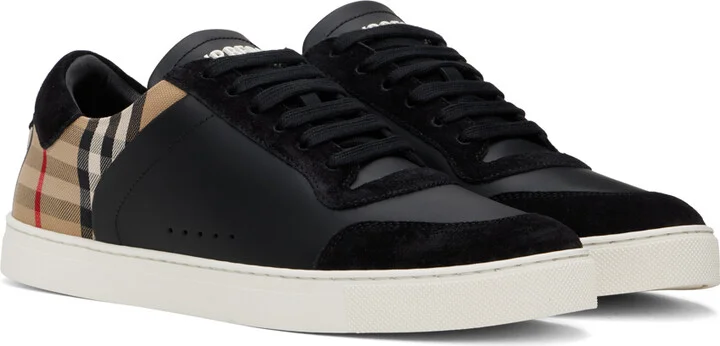 Burberry Black Check Sneakers - Image 4