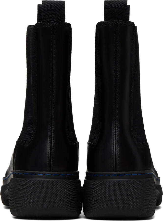 Burberry Black Creeper Chelsea Boots - Image 2