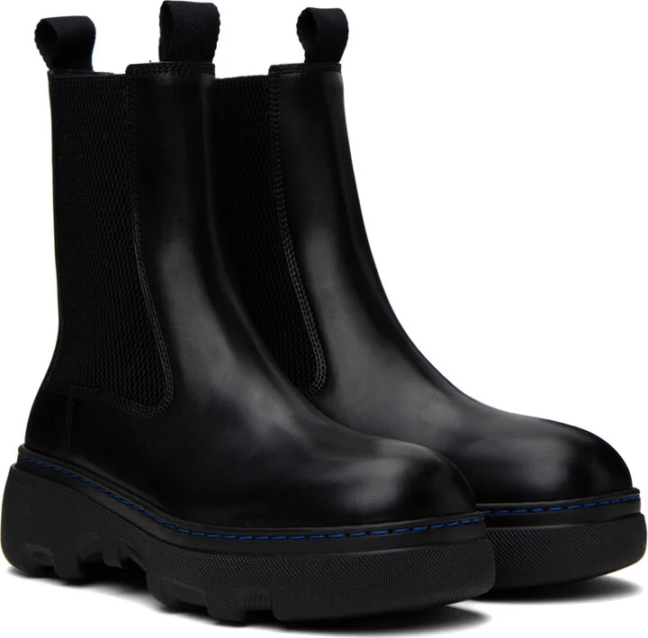 Burberry Black Creeper Chelsea Boots - Image 4