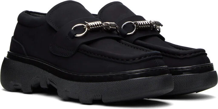 Burberry Black Creeper Clamp Loafers - Image 4