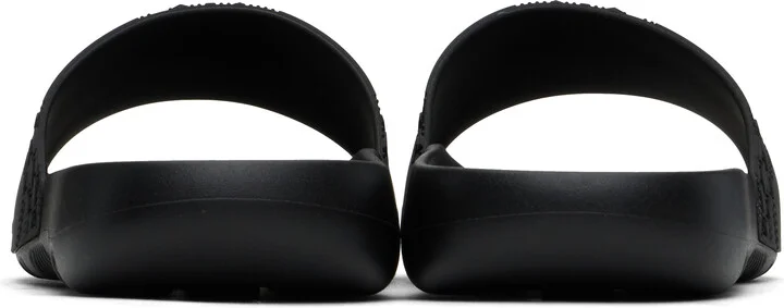 Burberry Black Embossed Check Dive Slides - Image 2