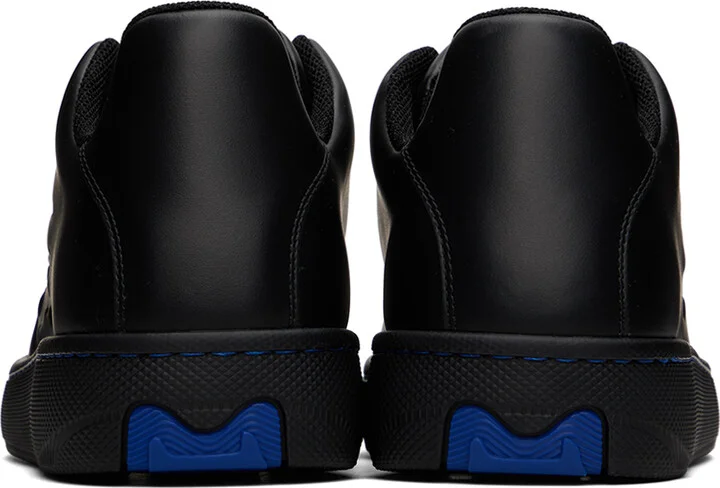Burberry Black Leather Box Sneakers - Image 2