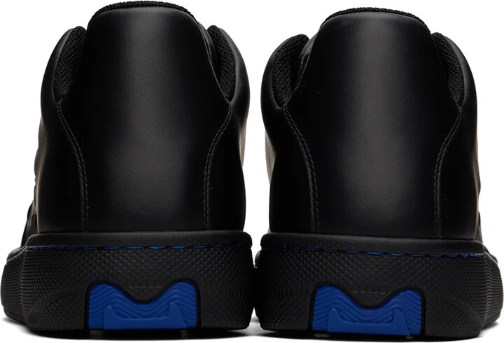 Burberry Black Leather Box Sneakers - Image 2