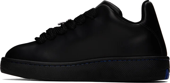 Burberry Black Leather Box Sneakers - Image 3