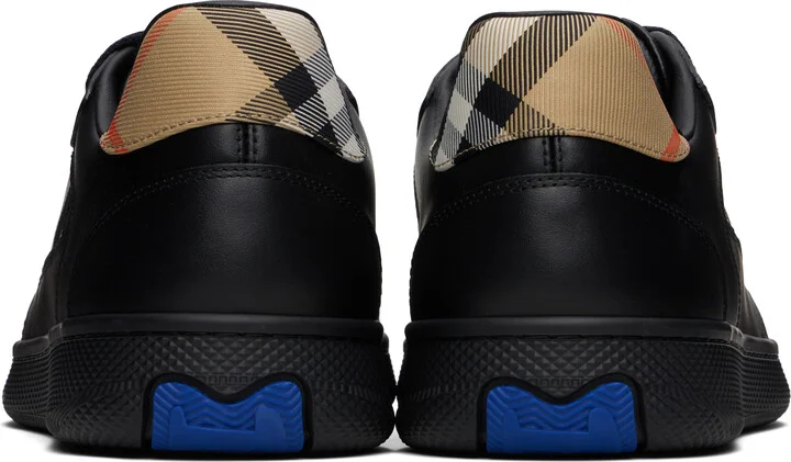Burberry Black Leather & Check Terrace Sneakers​ - Image 2