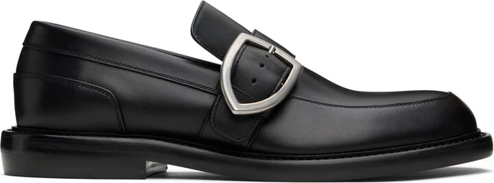 Burberry Black Leather Cobble Loafers