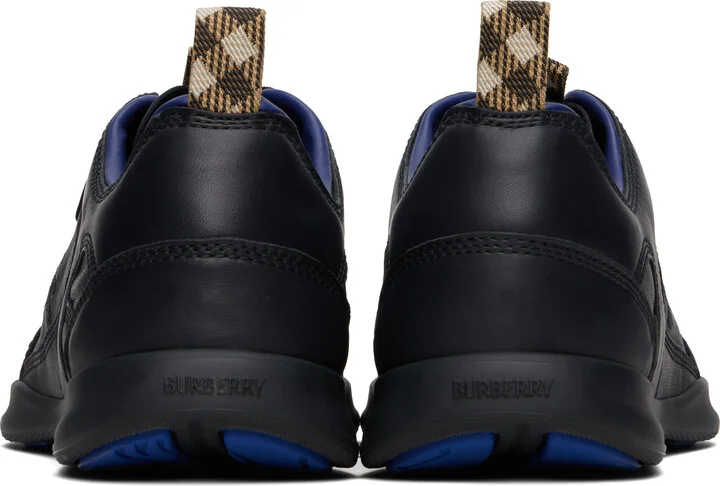 Burberry Black Leather Matrix Sneakers - Image 2