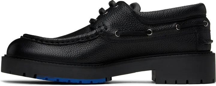 Burberry Black Leather Raft Boat Shoes - Image 3