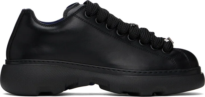 Burberry Black Leather Ranger Sneakers