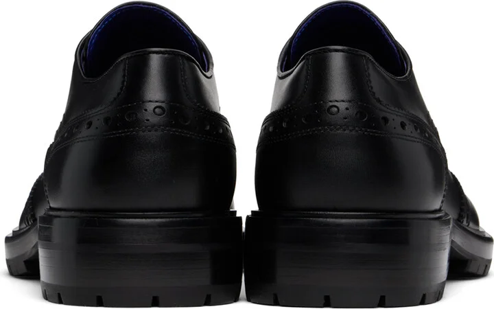 Burberry Black Leather Soho Derbys - Image 2