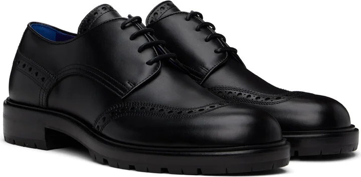 Burberry Black Leather Soho Derbys - Image 4