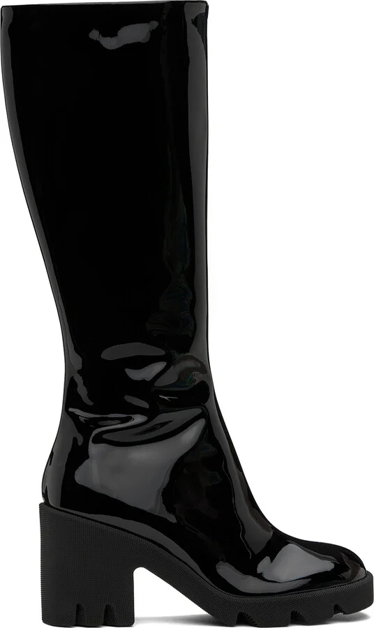 Burberry Black Leather Stride Boots