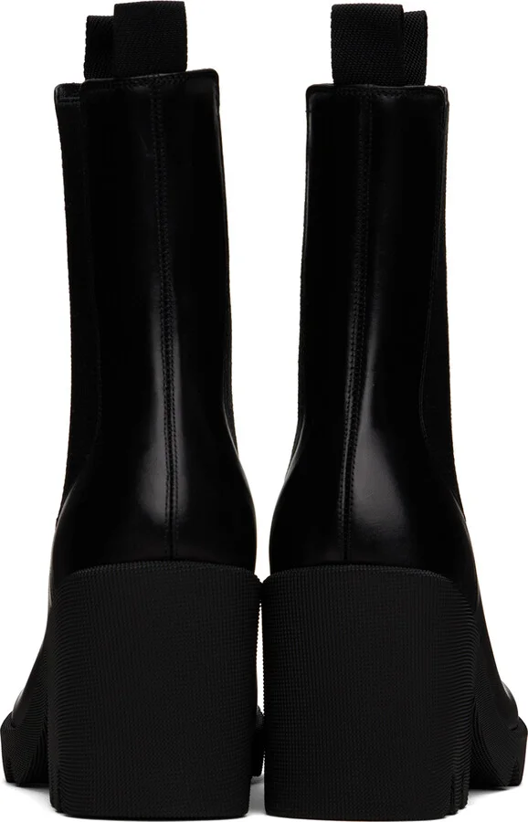 Burberry Black Leather Stride Chelsea Boots - Image 2